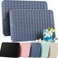 2 Pack Silicone Dish Drying Mat For Kitchen Counter Multiple Usage For Baking Cooking Placemats ShowerOrganizer Office Apartment Coffee Accessories Woman