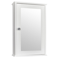 Single Door Mirror Indoor Bathroom Wall Mounted Cabinet Shelf White